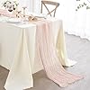 Nialnant light pink gauze table runners10ft cheesecloth table runner for wedding bridal showerholiday birthday partyeaster table decoration  urban country home decor