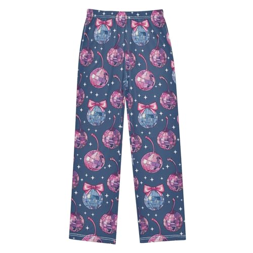 Pajama Bottoms, Disco Mirror Ball Cherry Sleeping Pant Lounge Wear Pajamas Long Pants Sleepwear Pjs