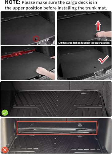 Image of LASFIT Cargo Liner for Honda CR-V 2023-2026 (Gasoline & Hybrid & e:FCEV) | All Weather Custom Fit Anti-Slip Pet Friendly Easy Clean TPE Trunk Mat (Upper Position), Cargo Only Black