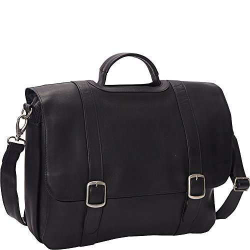 Le Donne Leather Classic Laptop Brief (Black)