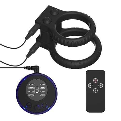 SM Elektro Penisring Vibration 2-IN-1 Cockring Sexuelle Penis Vibrator mit Fernbedienung & 8 Elektro Modi Vibration Männer Masturbieren für Männer