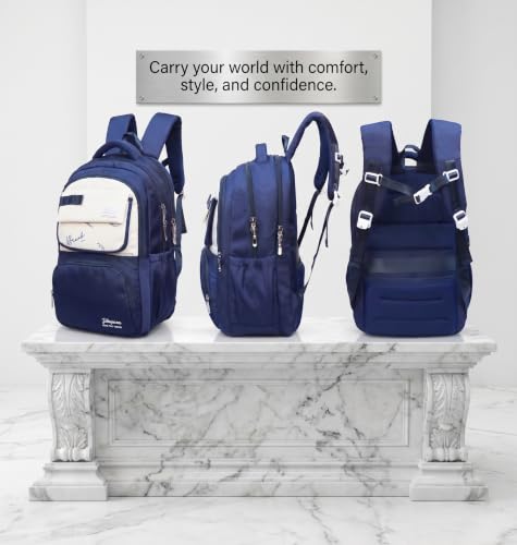 Image of ADSON kawaii Girls Travel School Bag|Backpack Of Large Capacity Aesthetic Stylish Girls Korean Laptop Bag Rucksack for School |College Bags Cute Bookbag for Teens Water Resistance 18 Inches