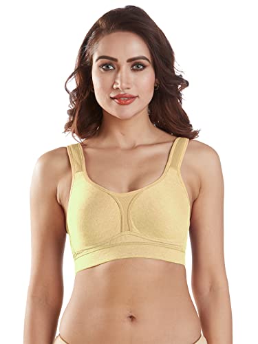 Image of SONARI Supremo Womens Sports Bra | Moulded, Wire Free, Comfortable Cotton Bra | Full Coverage,Breathable Fabric | Adjustable Straps Hook & Eye Closure for Active and Everyday useage