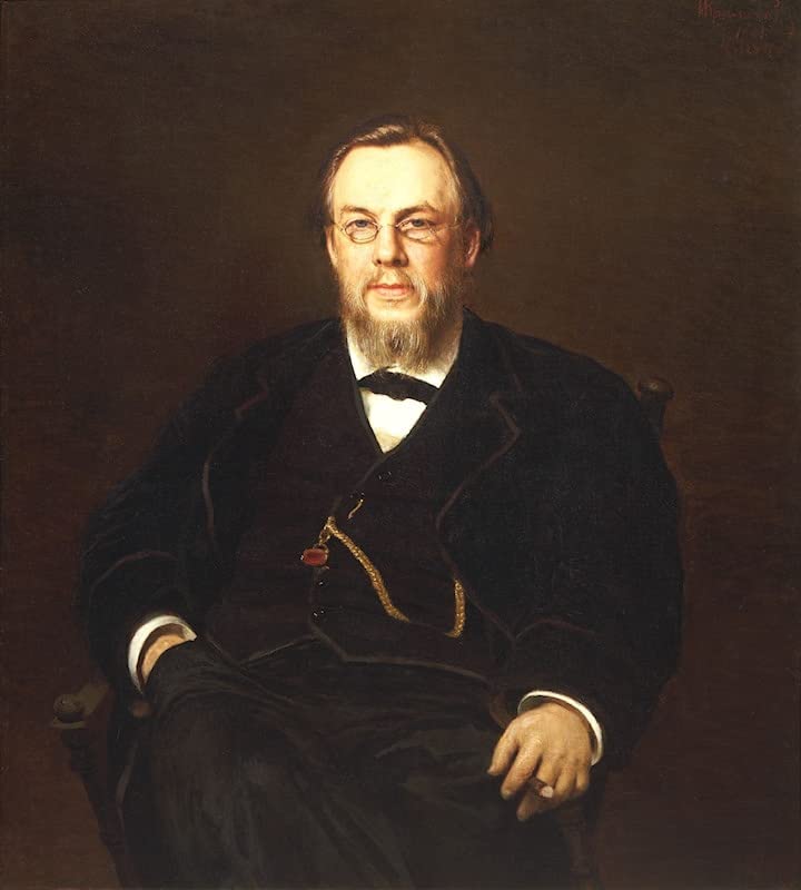 Impresión en lienzo premium de la pintura de Botkin por Kramskoy, 60x90cm