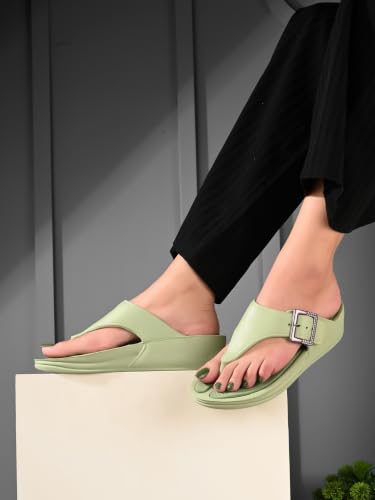 Image of DOCTOR HEALTH SUPER SOFT Women's Orthopedic Toe Ring Sandals | Adjustable Buckle Comfort Flip Flops | Soft Cushioned Lightweight Anti-Skid Everyday Wear Slippers for Women