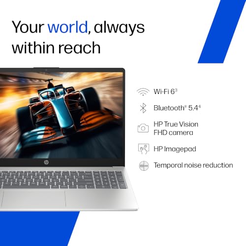 Image of HP 15, Intel Core 5 120U (14th Gen) 8GB DDR4, 512GB SSD, FHD, Anti-Glare, Micro-Edge, 15.6'' /39.6cm, Win11, M365(1yr)* Offic24, Silver,1.65kg, fd1444TU /fd1654tu, FHD Camera w /Shutter, Backlit Laptop