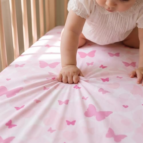 Image of Gllquen Baby Bedside Sleeper Bassinet Sheets 33x20 Inch 4 Pack Girl Boy