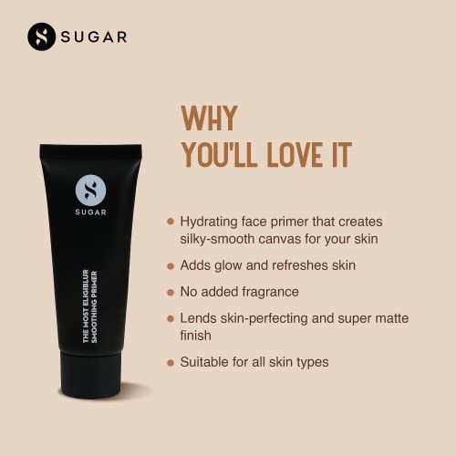 SUGAR Cosmetics The Most Eligiblur Smoothing Primer Smooth Application, Fills In All Uneven Areas, Full Coverage