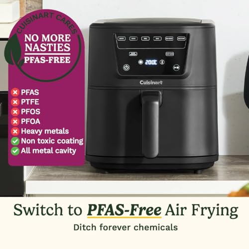 Image of Cuisinart XL 7.6L Air Fryer | 7 Functions | PFAS-Free /Chemical-Free Cooking | 36% Slimmer and 33% more capacity | Large Capacity Fits 2.2kg Chicken + sides | Digital Touch Screen | Dishwasher Safe