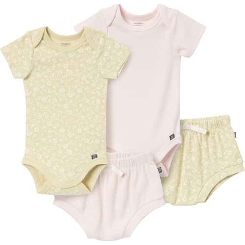 Image of Modern Moments by Gerber Baby 4-pack Short-sleeve Bodysuits & Shortie Set