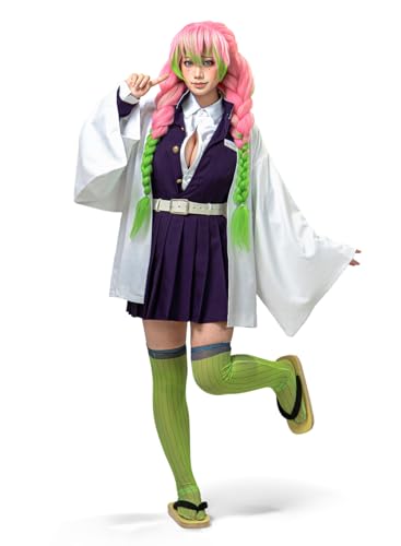 Cosplay Kanroji Mitsuri pour femmes avec manteau brodé OSIAS