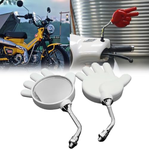 FOR NS150LA CC110 クロスカブ110 CT125 NS 150 LA CC 110 Cross Cub 110 CT 125 2025 オートバイ用フィンガーバックミラー リバースミラー サイドミラー (ホワイト,B)