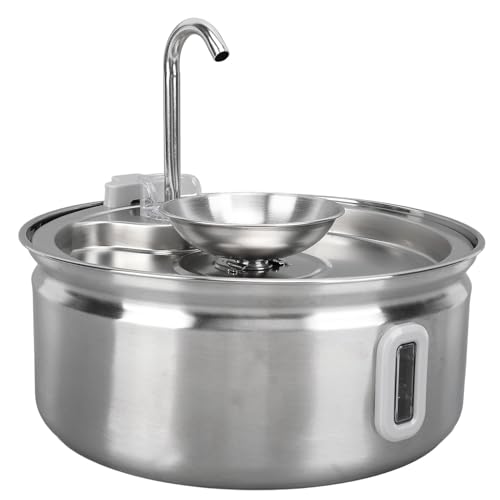Fuente para gatos de acero inoxidable 3.2L automática miniatura 3
