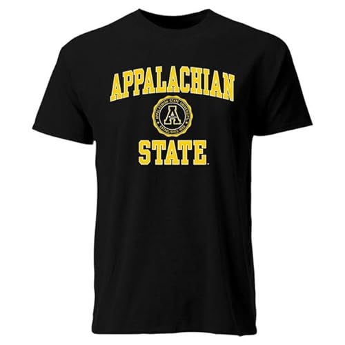 Barnesmith Appalachian State ASU Mountaineers Short-Sleeve T-Shirt, Heritage, Black, Large