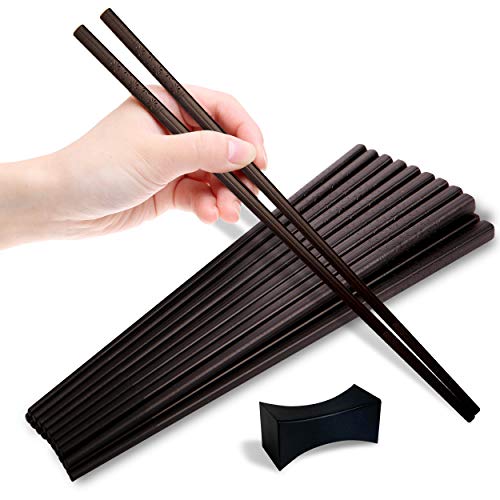 Colletrum 10 Pairs Fiberglass Chopsticks-Dishwasher Safe, Heat Resistant & Non-slip Japanese Chopsticks-Highly Durable & Reusable Chopsticks - Korean Chop Sticks Multipack -Used as Cooking Chopsticks