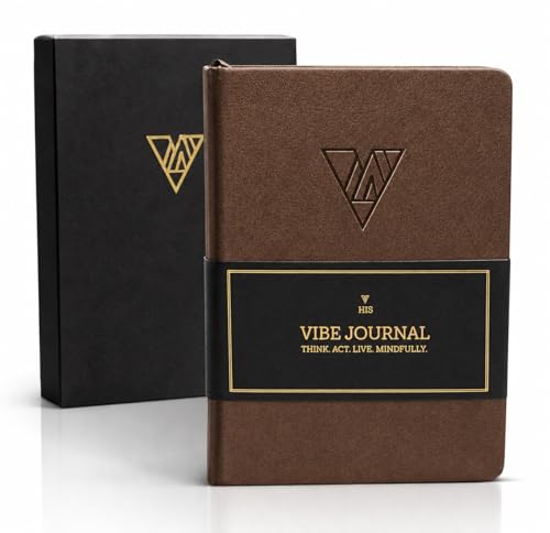 Guided Journal for Men | 13-Week Mindfulness & Self Mastery Journal for Gratitude, Reflection & Self Improvement | Unique Daily Prompts & Exercises | A5 Vegan Leather | Premium Gift Box | His Vibe