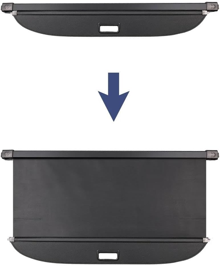 For Escape 2007-2012 Retractable Trunk Cargo Cover Parcel Rack Anti-Peeping Shield Privacy Interior Sturdy Boot Cover(Canvas)