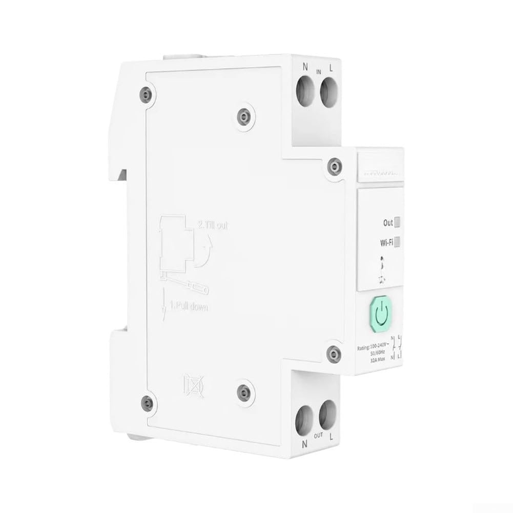 per zigbee 3.0 Smart Rail Switch 32A monitoraggio energetico per