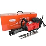 Demolition Hammer Breaker Drill 1700W Concrete Breaker 75J 230V 1900bpm with 2 x Chisels & Heavy Duty Carry Case