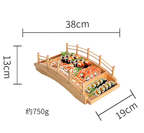Assiette à sushis – Plateau en bois avec design démontable pour un nettoyage et un rangement faciles
