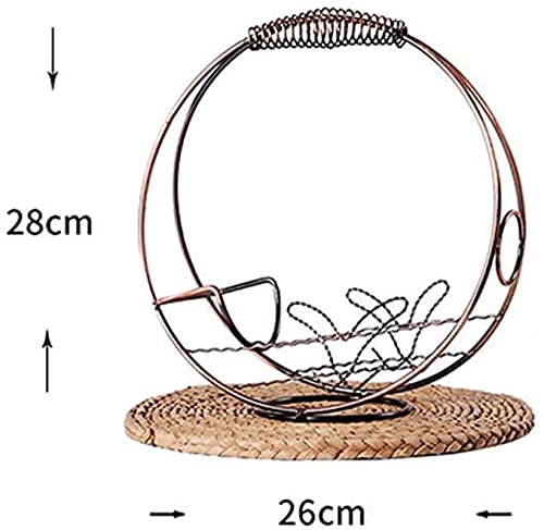 Range-bouteille en métal pour décoration de salon moderne de 28cm