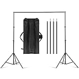 ÁNGULO DE AJUSTE - Muy fácil de ajustar el ancho y la altura de este kit de sistema de soporte, ancho inferior ajustable:155-300 cm y altura de altura ajustable: 75-210 cm