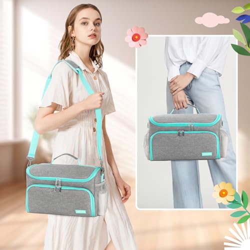 Jaffzora Carrying Case Fits for Cricut Joy Xtra, Portable Travel Opening Storage Bag Compatible with Cricut Accessories and Supplies, Gray