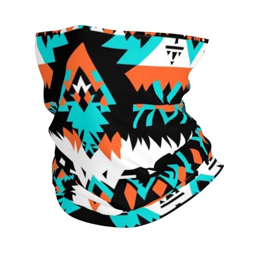 Western Southwest Tribal Ethnic Aztec Pattern Neck Gaiter Face Mask Scarf Bandana Head Wrap Uv Protection Balaclava For Sports