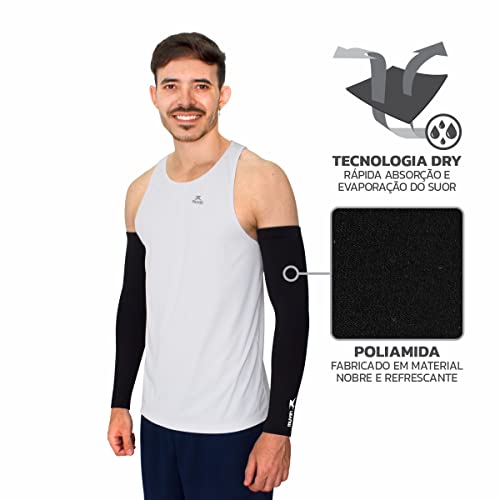Manguito Esportivo Pro Proteção Solar UV50+ Longo Com Costura Flat e Refletivo Muvin – Par – Mangote