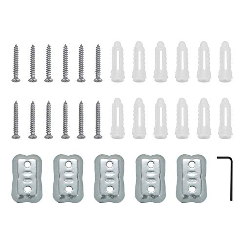 Nuk3y Senna Modern Square 4 Piece Bathroom Hardware Towel bar Accessory Set (24" Set, Satin Nickel)