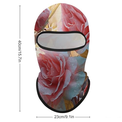 Balaclava de Flores Silvestres Rosa para Hombres y Mujeres, Máscara Facial Antisolar Transpirable para Cabeza Completa, Ideal para Senderismo, Ciclismo, Correr, Conducir miniatura 2