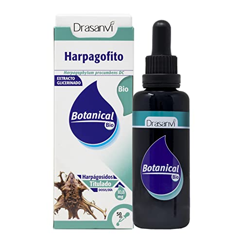 DRASANVI BOTANICAL BIO HARPAGOFITO CERTIFICADO BIO - Útil en dolores articulares, musculares y tendinosos - VEGANO - SIN GLUTEN - 50ml