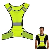 Confort et Légèreté Inégalés: Pesant seulement 75g et ajustable de la taille S à L, notre gilet réfléchissant assure un confort sans compromis tout en restant extrêmement léger pour une liberté de mouvement totale lors de vos exercices.