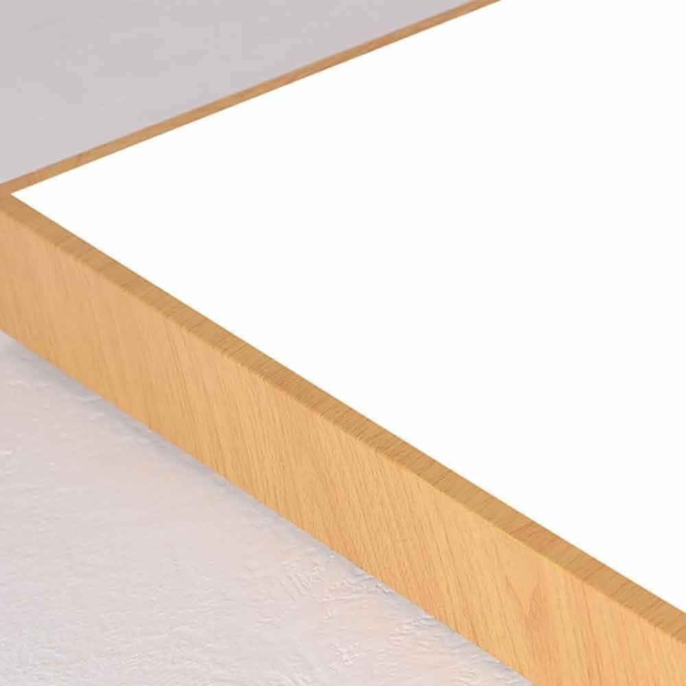 Rectangle Flush Mount Ceiling Lights,White Simplicity 37.4in Stepless Dimming by Remote Easy to Install Lighting Fixture,Metal Saving Ceiling Lamp,for Bedroom,kitchen,office,living Room Wood G