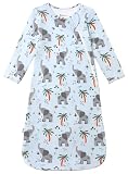 PATPAT Bamboo Viscose Baby Sleep Sack, 0.5 TOG,Safari Elephants,6-12 Months