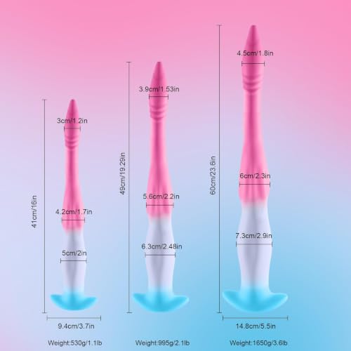 Image of Super Long Anal Plug Dildo, Soft Flexible Butt Plug | 23.6inch Silicone Monster Dildo For Deep Pleasure, Prostate Massage, G-spot Stimulation, Adult Sex Toys, For Men Women