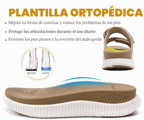 Sandalias KuaiLu de mujer con plantillas ortopédicas de verano 4