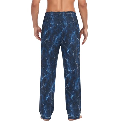 Lightning Men’s Pajama Bottoms Soft Lightweight Lounge Pants with Elastic Drawstring Waist2