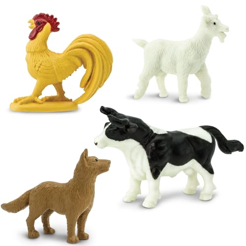 Safari Ltd. Farm TOOB - 12 Figurines Including Cow, Pig, Goat, Horse, and More - Educational Toy Set For Boys, Girls, and Kids Ages 3+