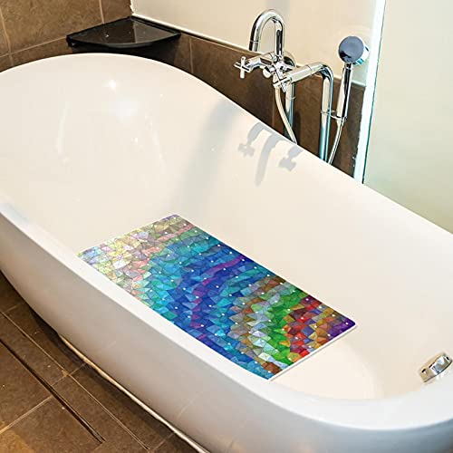 Tapis de douche antidérapant triangulaire à ventouses évacuation rapide