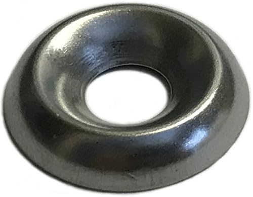 #8 Stainless Steel Countersunk Finishing Cup Washers (Pack of 100pcs) - Marine Bolt Supply