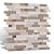 Nicesungdeco Peel and Stick 3D Natural Stone Mosaic Backsplash Tiles, 12" x 12" 5-Sheet Backsplash Self Adhesive Tiles for Kitchen Fireplace Vanity (Grey Gold)
