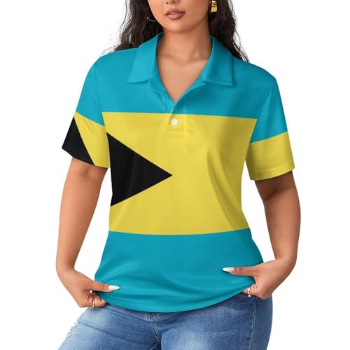 Camiseta polo de Bahamas para mujer polo de manga corta transpirable para ocio