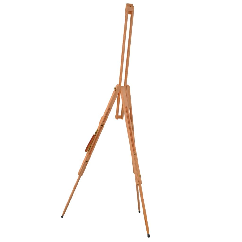 Caballete de madera maciza de haya, 100 x 104 x 172 cm, altura regulable para lienzos, estable, triangular, plegable para suministros de arte, pintura de taller