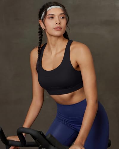 Image of RUNNING GIRL Sports Bras for Women High Support,Racerback High Impact Sports Bra Moulded Cup Workout Bra Push up