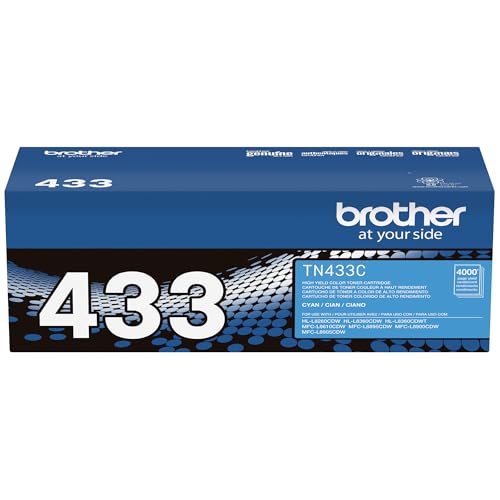 Brother Genuine High Yield Toner Cartridge, TN433C, Replacement Cyan Toner, Page Yield Up to 4,000 Pages, Amazon Dash Replenishment Cartridge, TN433 - image 7