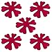 Antigraffio Proteggere Pentole Pentole Padelle Separatore Protezioni AntiGraffio per pentole Antiaderenti Separatori Pentole Adatto per Pentole e Padelle Antiaderenti, Ghisa, Ceramica (Rosso) 5 Pezzi