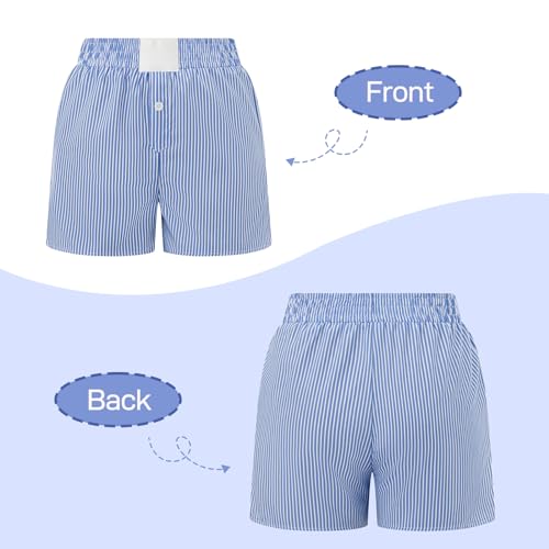Image of Y2K Boxer Shorts for Womens Low Waist Plaid Lounge Shorts Elastic Cute Gingham Pajamas Bottoms