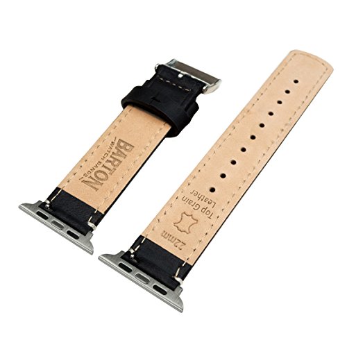 Image of BARTON WATCH BANDS - Top Grain Leather Watch Bands Compatible with Apple Watch Models - 1, 2, 3, 4, 5, 6, 7, 8, 9, 10, SE, Ultra & Ultra 2