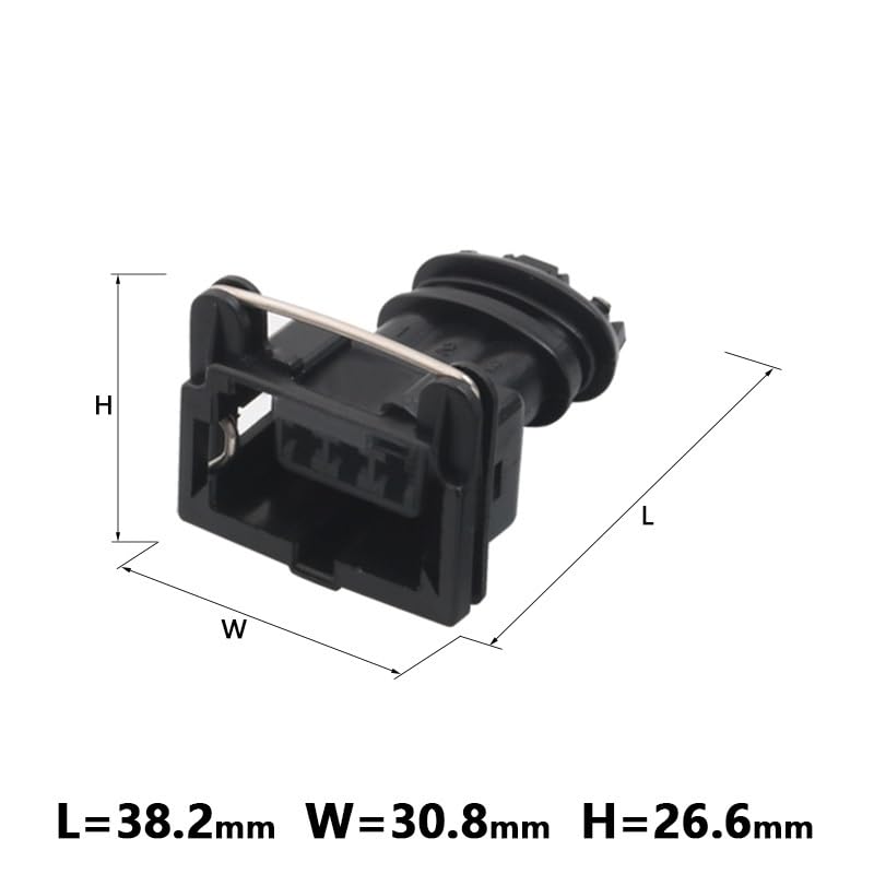 1/5/10/20 Sets 2 3 Pin 3.5mm Water Proof Connector 282189-1 for Automotive Fuel Injector EV1 Ignition Coil(3p Female Male,5 Sets)